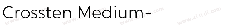 Crossten Medium字体转换